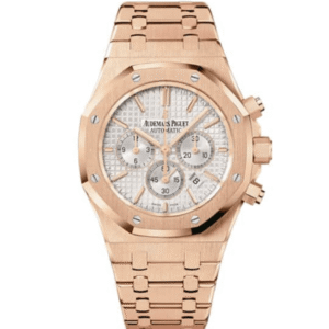 Replica AP Royal Oak Rose Gold/White Chronograph