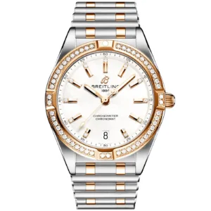 Chronomat 32mm Two-Tone Mother of Pearl Diamond Set Bracelet Watch