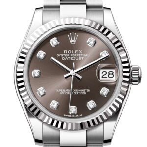 Rolex Datejust 31 Brown Diamond Dial Fluted Bezel Ladies Watch 278274 278274-0007