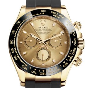 Rolex Cosmograph Daytona Champagne Yellow Gold Oysterflex Strap Mens Watch 116518LN 116518