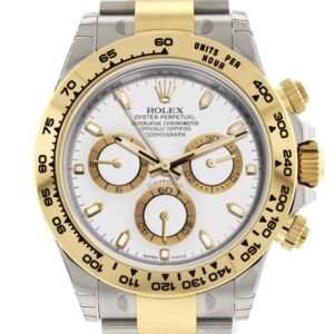 ROLEX Cosmograph Daytona White Dial Stainless Steel and Gold Men's Watch 116503