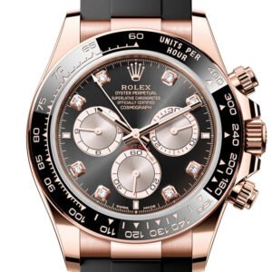 Rolex Daytona 40 Black and Sundust Diamond Dial Rose Gold Mens Watch 126515LN