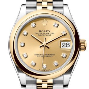Rolex Datejust 31 Champagne Diamond Dial Yellow Gold Steel Jubilee Ladies Watch 278243 278243-0026