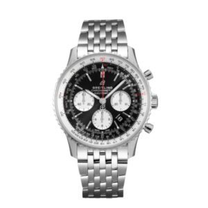 Breitling Navitimer Chronograph Replica Watch Stainless Steel Black Dial