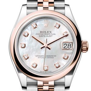 Rolex Datejust 31 Mother Of Pearl Diamond Dial Rose Gold Steel Jubilee Ladies Watch 278241 278241-0026