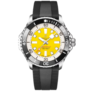 Superocean UK Edition 46mm Code Yellow Dial Men's Strap Watch