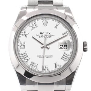 Rolex Datejust 41 White Roman Dial Automatic Men's Watch 126300