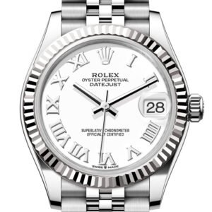 Rolex Datejust 31 White Roman Dial Fluted Bezel Jubilee Ladies Watch 278274 278274-0010