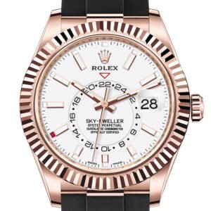 ROLEX Sky-Dweller 42 White Dial 18K Rose Gold Men's Watch 326235