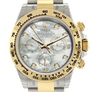 ROLEX Cosmograph Daytona Mother Of Pearl Diamond Dial Oyster Bracelet Watch 116503