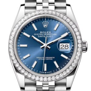 Rolex Datejust 36 Blue Dial Diamond Bezel Jubilee Watch 126284RBR 126284RBR-0009