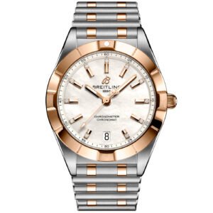 Chronomat 32mm Two-Tone Mother of Pearl Diamond Dial Bracelet Watch