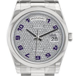 Rolex Day Date 36 Diamond Paved Dial President Men's Watch 118206