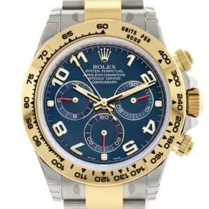 ROLEX Cosmograph Daytona Blue Dial Stainless Steel and Gold Men's Watch 116503