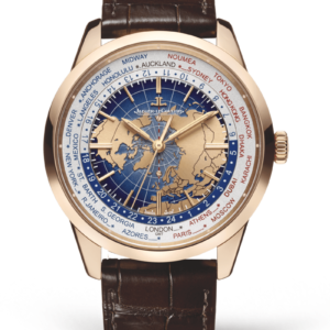 Jaeger-LeCoultre Blue Lacquer Dial, Pink Gold and Leather
