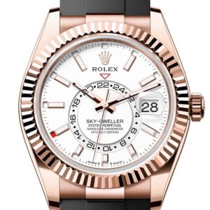 Rolex Sky Dweller 42 White Dial Dial Rose Gold Mens Watch 336235