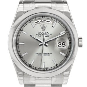 Rolex Day Date 36 Silver Dial President Men's Watch 118206