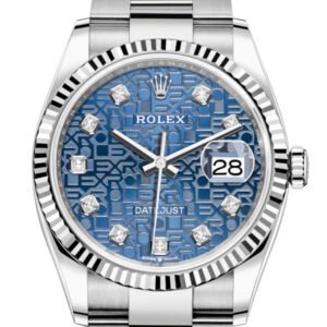 Rolex Datejust 36 Blue Jubilee Diamond Dial Automatic Watch 126234