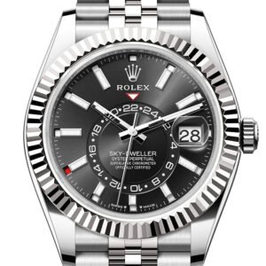 Rolex Sky Dweller 42 Black Dial Oyster Stainless Steel Jubilee Mens Watch 336934