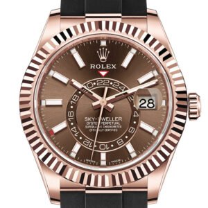 ROLEX Sky-Dweller 42 Chocolate Dial 18K Rose Gold Men's Watch 326235