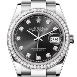 Rolex Datejust 36 Black Diamond Dial Diamond Bezel Watch 126284RBR 126284RBR-0020