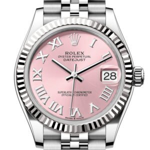 Rolex Datejust 31 Pink Roman Fluted Bezel Jubilee Ladies Watch 278274 278274-0020