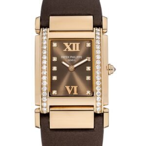 Patek Philippe Twenty 4 Diamond Brown Dial Rose Gold Ladies Watch 4920R-001
