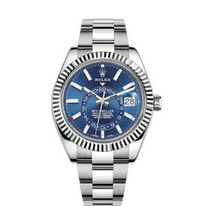 Rolex Sky-Dweller Blue Dial Gold Bezel Steel Band Men's Watch M326934-0003 Unworn