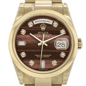 Rolex Day-Date 36 Bulls eye Diamonds Dial Yellow Gold Watch 118208