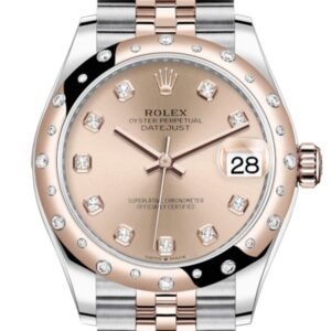 Rolex Datejust 31 Rosé colour Diamonds Dial Diamond Bezel Jubilee Rose Gold Two Tone Watch 278341RBR 278341