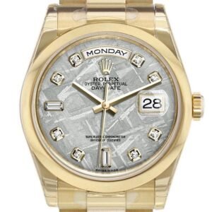 Rolex Day-Date 36 Meteorite set with Diamonds Dial President Yellow Gold Watch 118208