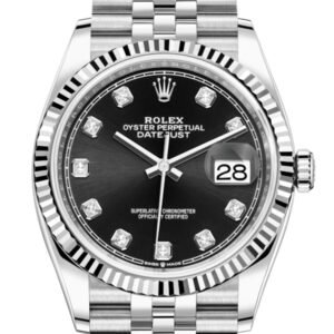 Rolex Datejust 36 Black Diamond Dial Automatic Jubilee Watch 126234