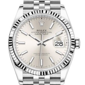 Rolex Datejust 36 Silver Stick Dial Automatic Jubilee Watch 126234