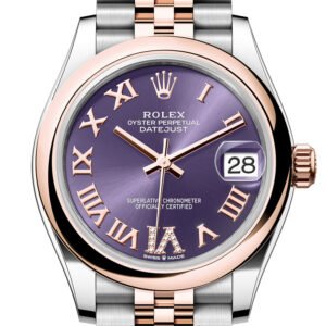 Rolex Datejust 31 Aubergine Diamond Dial Rose Gold Steel Jubilee Ladies Watch 278241 278241-0018