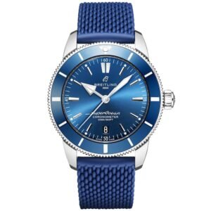 Superocean Heritage II 44mm Blue Dial Automatic Rubber Strap Watch