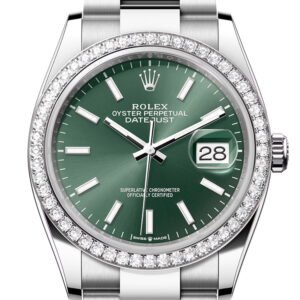 Rolex Datejust 36 Green Dial Diamond Bezel Watch 126284RBR 126284RBR-0044