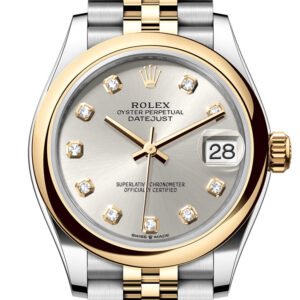 Rolex Datejust 31 Silver Roman Diamond on 6 Dial Yellow Gold Steel Jubilee Ladies Watch 278243 278243-0020