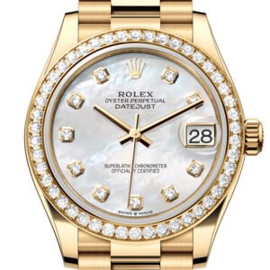 Rolex Datejust 31 Mother Of Pearl Dial Diamond Bezel Yellow Gold Ladies Watch 278288RBR 278288RBR-0006