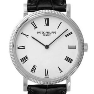 Patek Philippe Calatrava White Dial 18k White Gold 36mm Men's Watch 5120G