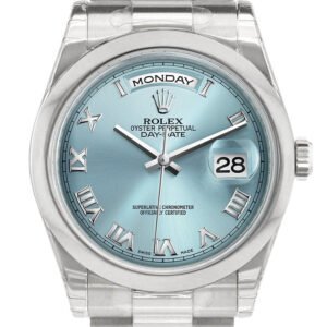 Rolex Day Date 36 Ice blue Roman Dial President Men's Watch 118206