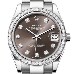 Rolex Datejust 31 Dark Grey Diamond Dial Ladies Watch 278384RBR 278384RBR-0009