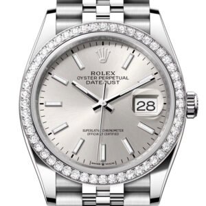 Rolex Datejust 36 Silver Dial Diamond Bezel Jubilee Watch 126284RBR 126284RBR-0005